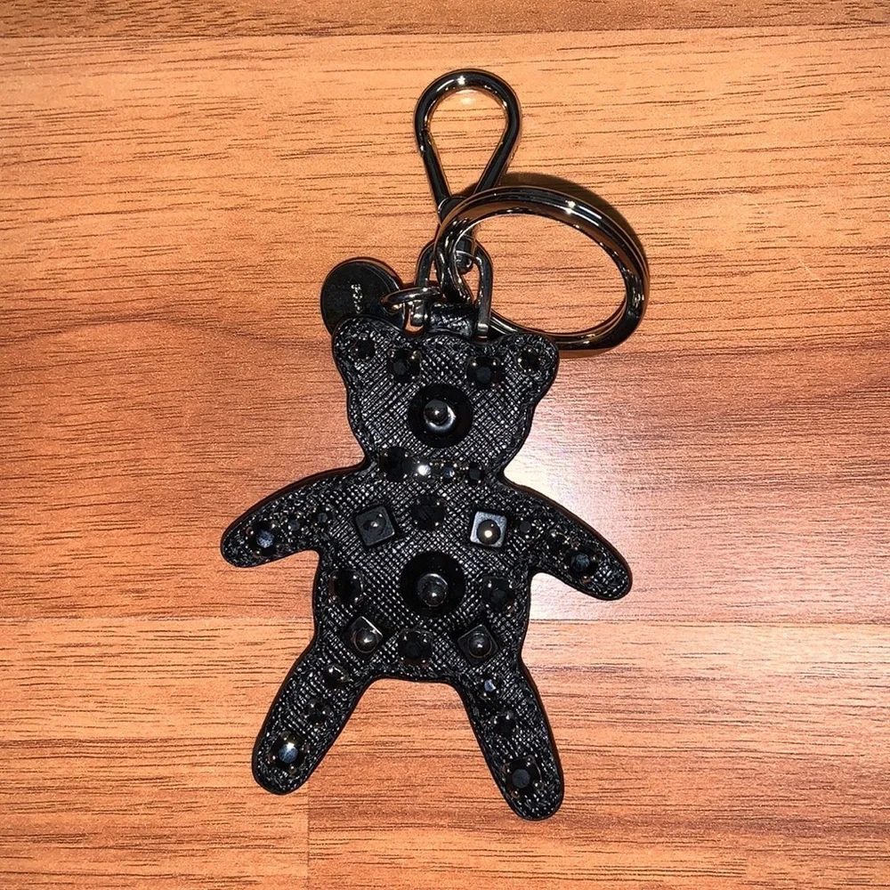 Brand New in Box Authentic Prada Rhinestone Bear Keychain